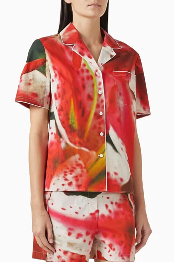 Lily Camp Shirt in Cotton-twill