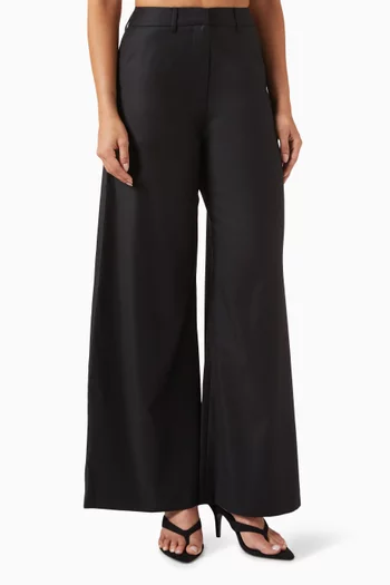 Lenny Wide-leg Pants in Wool Blend