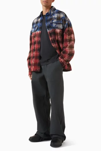 Curved Logo Pants in Cotton