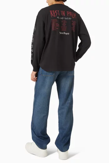 Rest in Palm-print T-shirt in Cotton