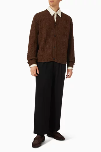 Twisted Cardigan in Lambwool Blend