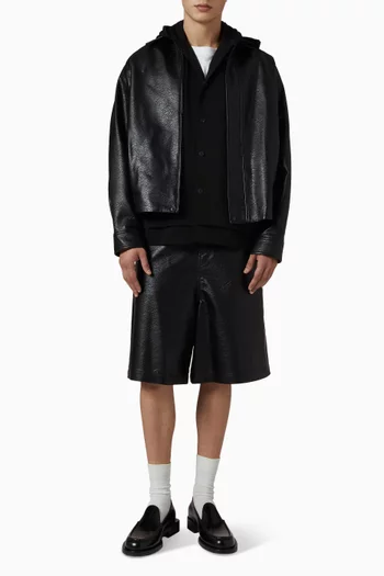 Zip-up Jacket in Leather