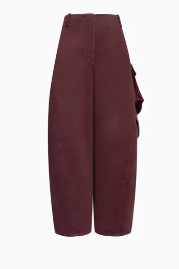 بنطال كارغو بقصة مستديرة شينو باهت