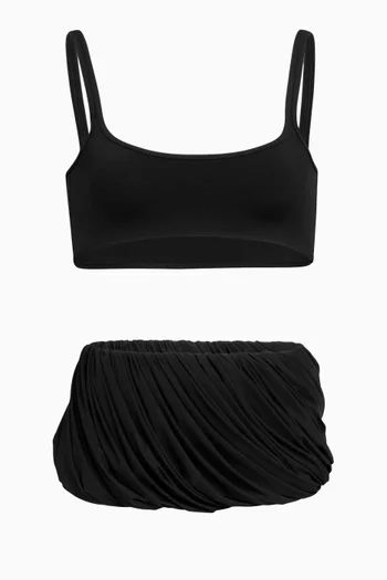 Sculpting Twisted Bikini Set in Jersey