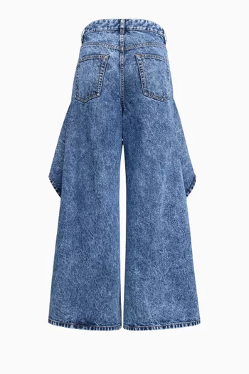 Ruffle Jeans in Denim