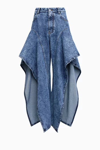 Ruffle Jeans in Denim