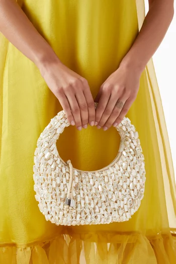 Reef Beaded Top-handle Bag