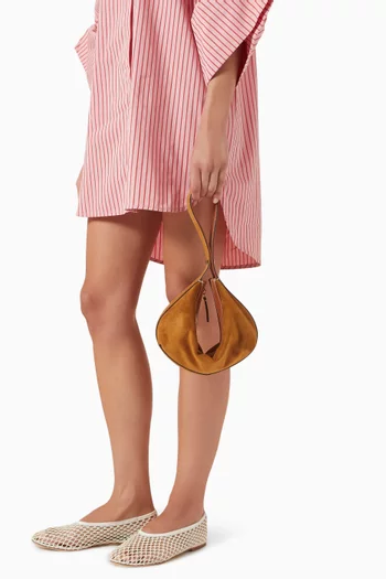 Demy Convertible Shoulder Bag in Suede