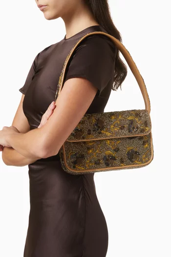 حقيبة كتف تومي مزينة بالخرز