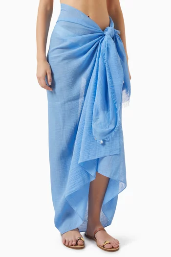 St. Tropez Sarong in Crinkle-linen