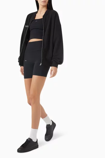 Plant-Stretch Compressive Biker Shorts