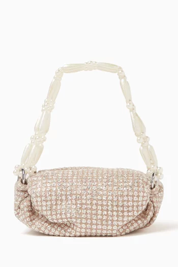 Sparkly Tiny Nino Tote Bag in Silk Satin