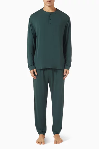 طقم بيجاما هنري بأكمام طويلة تينسيل مودال