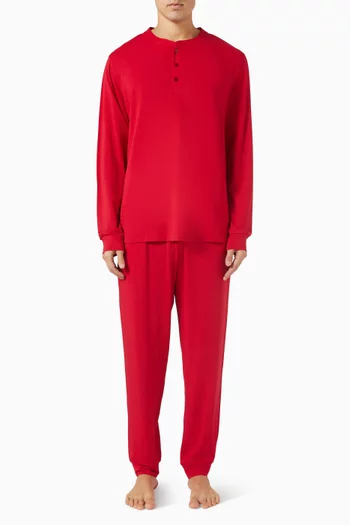 طقم بيجاما هنري بأكمام طويلة تينسيل مودال