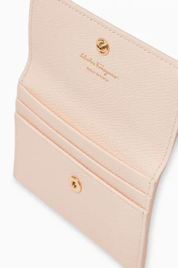 Gancini Card Holder in Leather