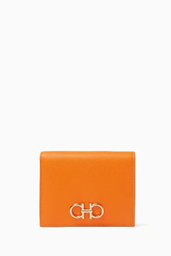 Gancini Compact Wallet in Leather
