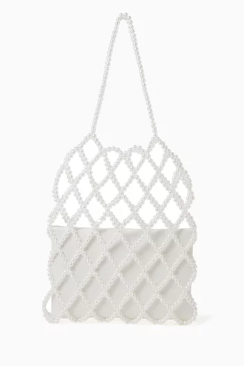 حقيبة اليد كارا مطرزة بالخرز أكريليك