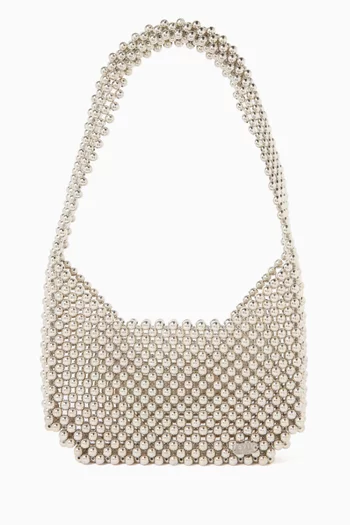 حقيبة كتف جوليا مطرزة بالخرز أكريليك