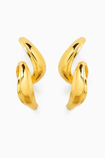 Wrap Earrings in 18kt Gold-plated Sterling Silver