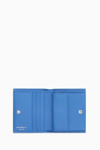 Gancini Compact Wallet in Leather