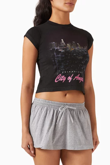 City Of Angels Shrunk T-shirt in Stretch Peeling Jersey