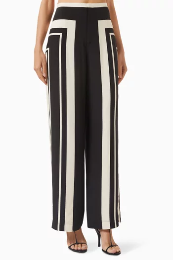 Pietra Wide-leg Pants in Silk Crepe