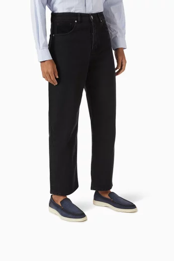 Perforated Loafers in Suede