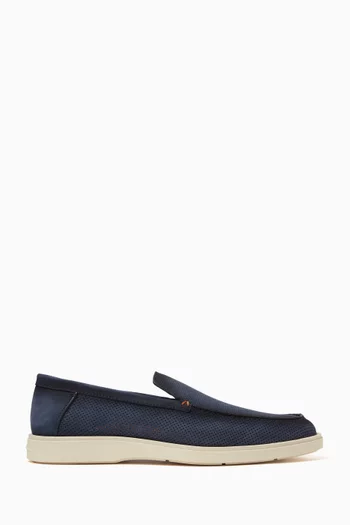 Perforated Loafers in Suede