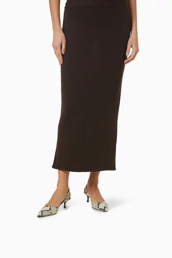 Sebastian 55 Slingback Pumps in Snake-embossed Leather