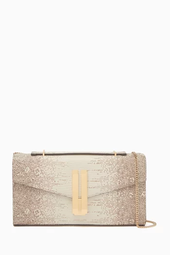 The Vancouver Clutch in lizard-printed Leather