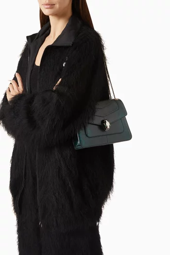 Serpenti Forever Shoulder Bag in Karung Leather