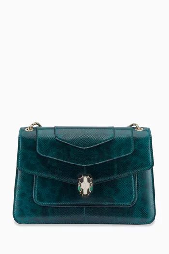 Serpenti Forever Shoulder Bag in Karung Leather