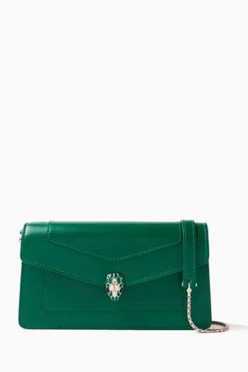 Serpenti Forever Pochette in Calf Leather