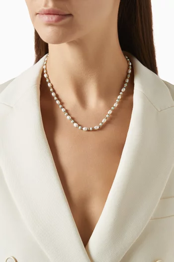 Axel Pearl Necklace in Gold-plated Metal