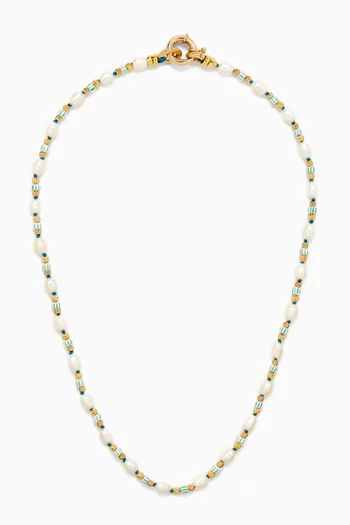 Axel Pearl Necklace in Gold-plated Metal