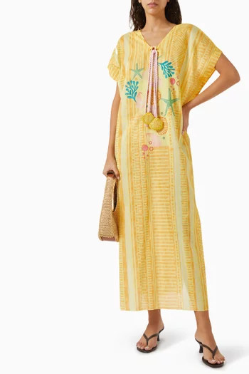 Printed Short-sleeved Kaftan