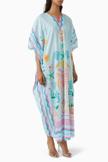 Printed Short-sleeved Kaftan