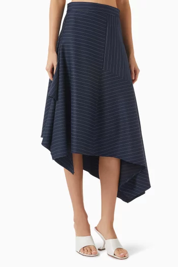 Patchwork Pinstripe Skirt