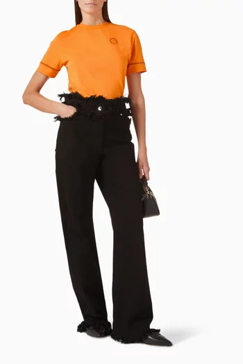 تي شيرت بحياكة جور قطن عضوي