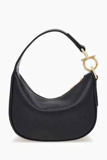 XS North-South Hobo Bag in Leather