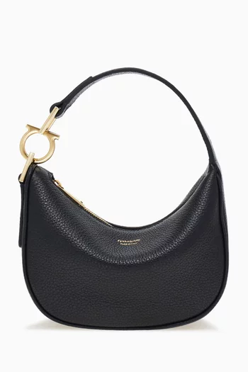 XS North-South Hobo Bag in Leather