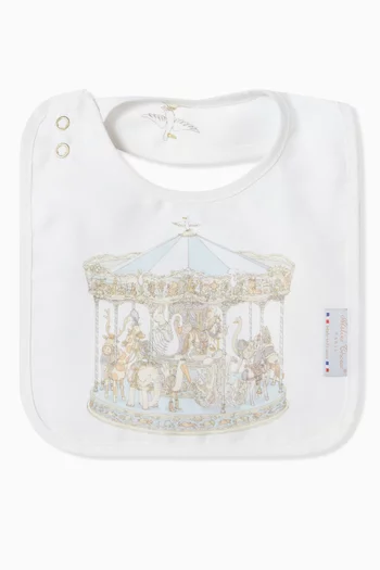 Mansion Printed Bib in Satin