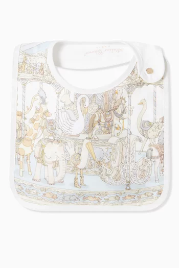 Mansion Printed Bib in Satin
