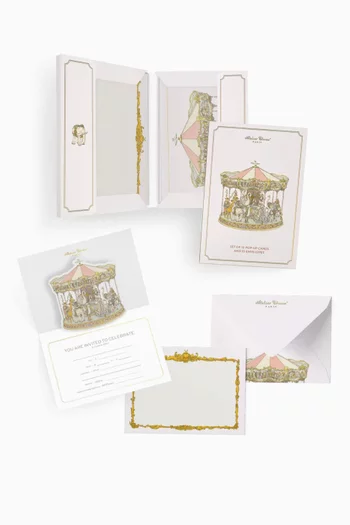 Carousel Pop-Up Invitation Set- Pack of 10
