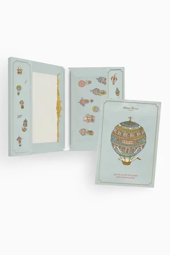 Hot Air Balloon Pop-Up Invitation Set- Pack of 10