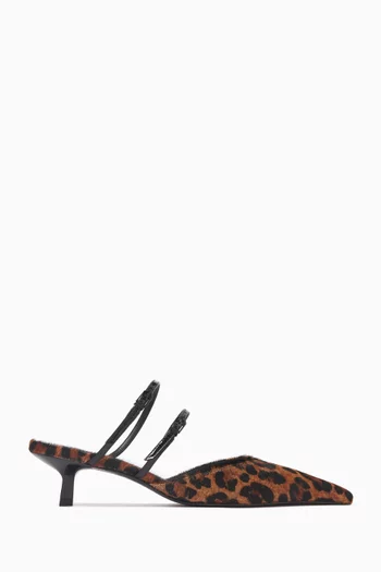 Fresh Boho 53 Animal-print Mules in Leather