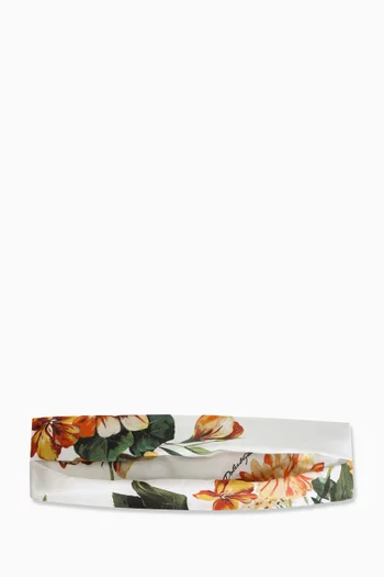 Flower-print Bandana in Poplin