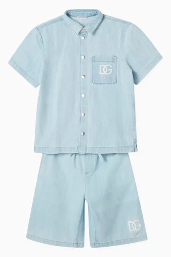 Short-sleeve Shirt in Denim