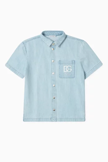 Short-sleeve Shirt in Denim