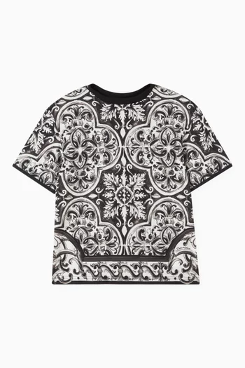 Majolica-print T-shirt in Cotton
